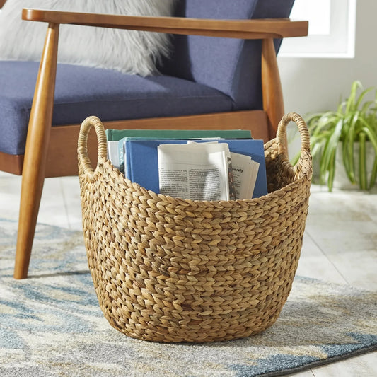Extra Large Woven Water Hyacinth Storage Basket