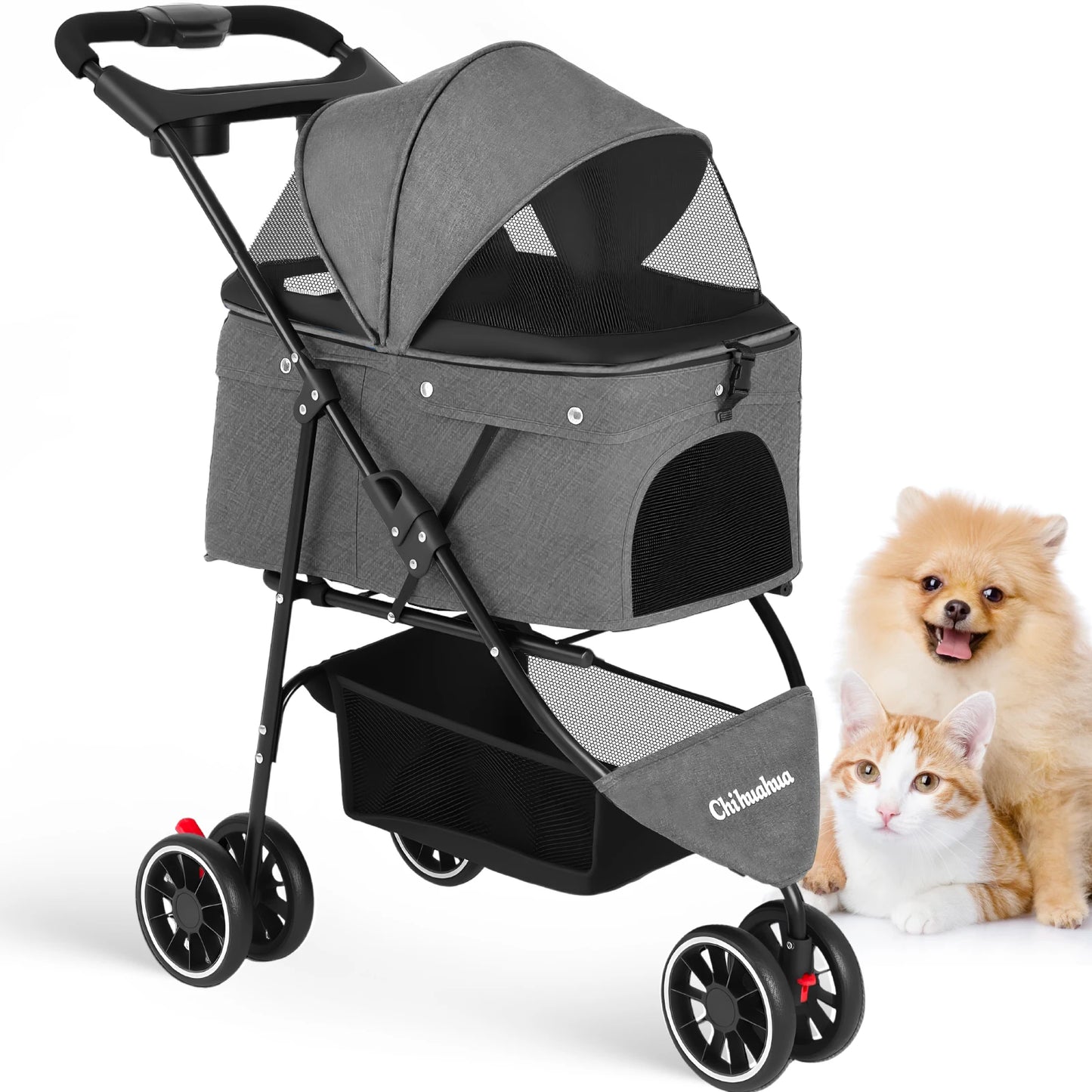 3 in 1 Pet Stroller with Foldable Travel Design
