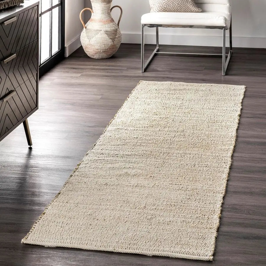 Handwoven Jute Blend Runner With Organic Texture