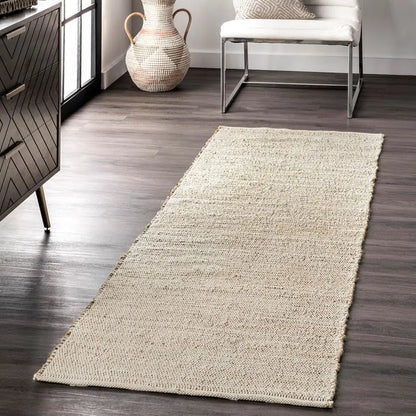 Handwoven Jute Blend Runner With Organic Texture
