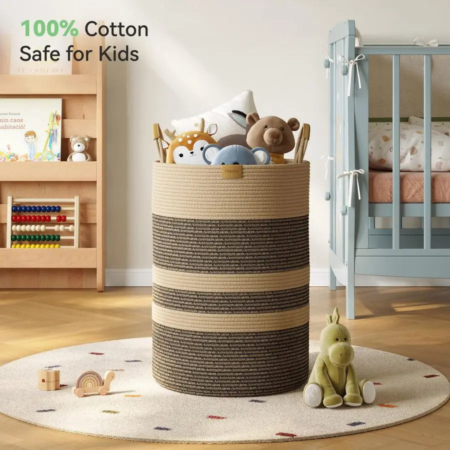 Artisan Woven Cotton Luxury Laundry Hamper