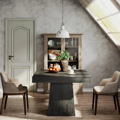 Square Pedestal Dining Table for 4