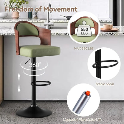 Adjustable Swivel Bar Stools (Set of 2)
