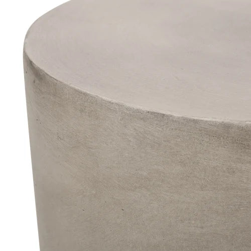 Concrete Side Table with Cylindrical Modern Design
