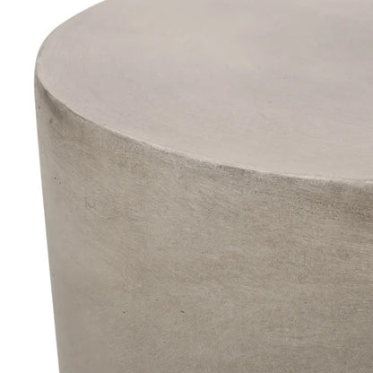 Concrete Side Table with Cylindrical Modern Design