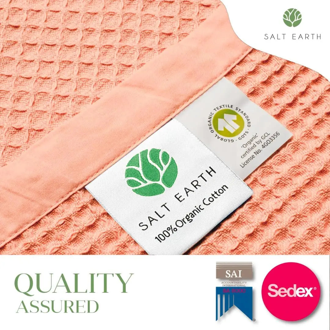 Organic Cotton Waffle Weave Throw Blanket with All Season Comfort