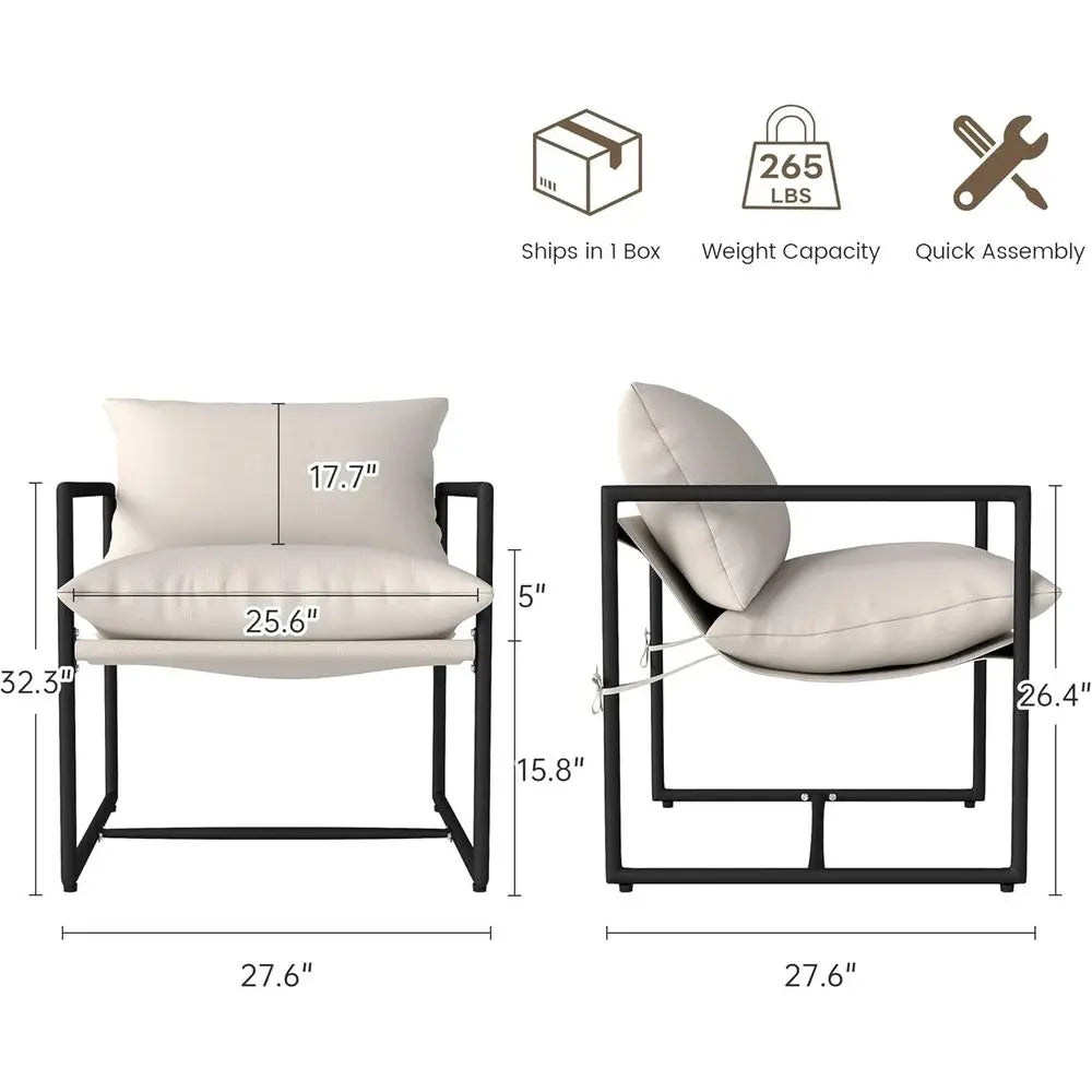 Modern Outdoor Accent Chair Set