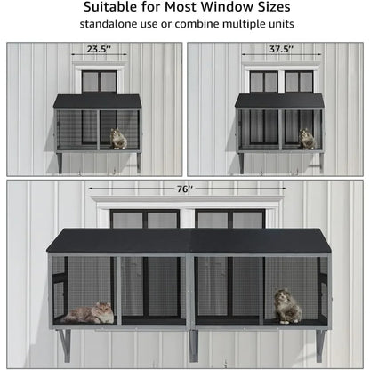 Window Cat Catio Enclosure for Safe Outdoor Viewing