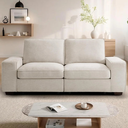 Modular Chenille Sofa with Hidden Storage