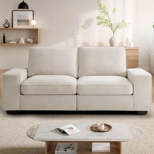 Modular Chenille Sofa with Hidden Storage