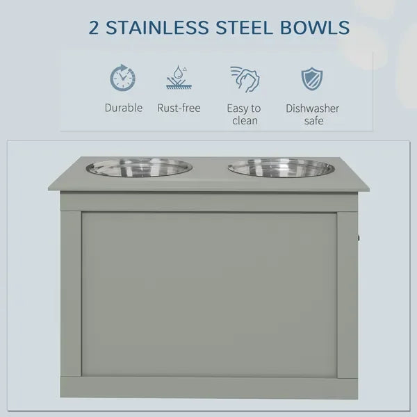 Elevated Dog Feeder with Hidden Storage Design