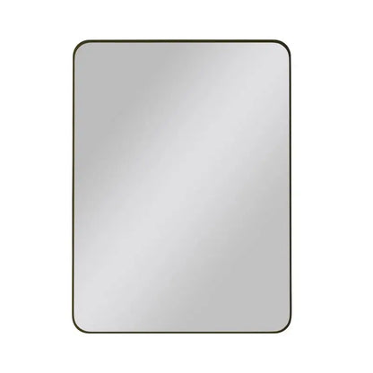 Black Metal Rectangular Wall Mirror, 30" × 40"
