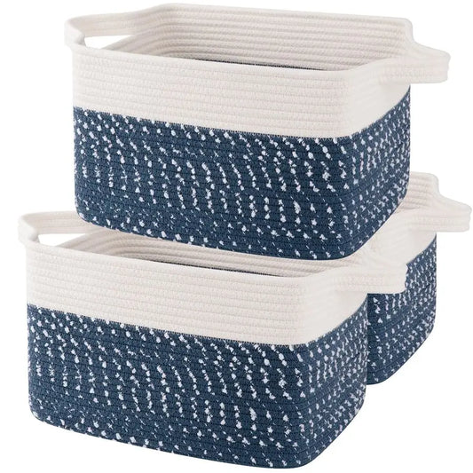 Handwoven Cotton Rope Multi-Purpose Storage Basket