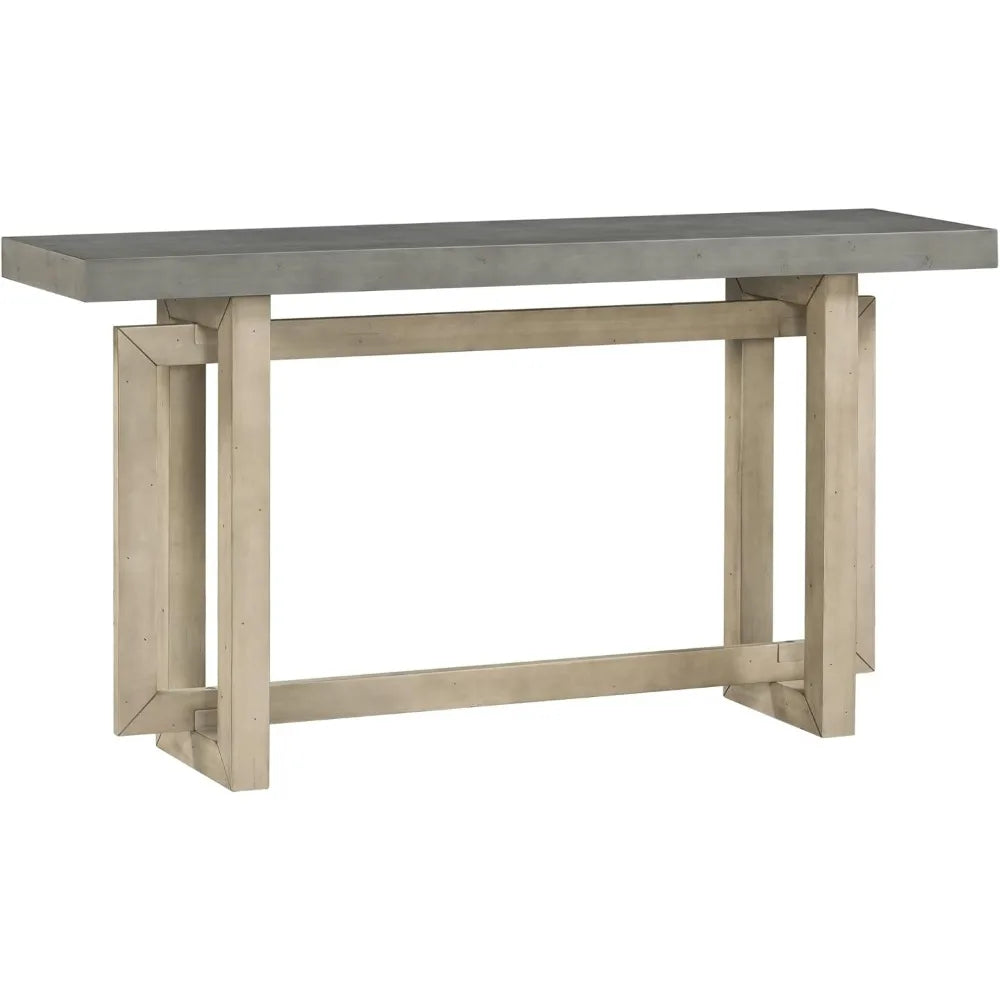 Modern Concrete-Top Console Table With Minimalist Design