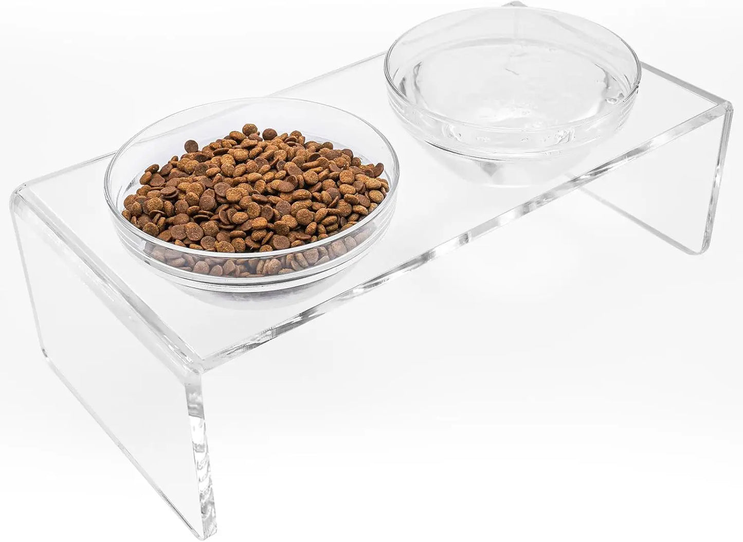 Acrylic Elevated Pet Feeder with Modern Clear Design