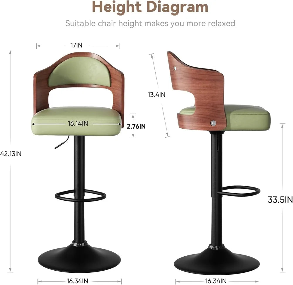 Adjustable Swivel Bar Stools (Set of 2)