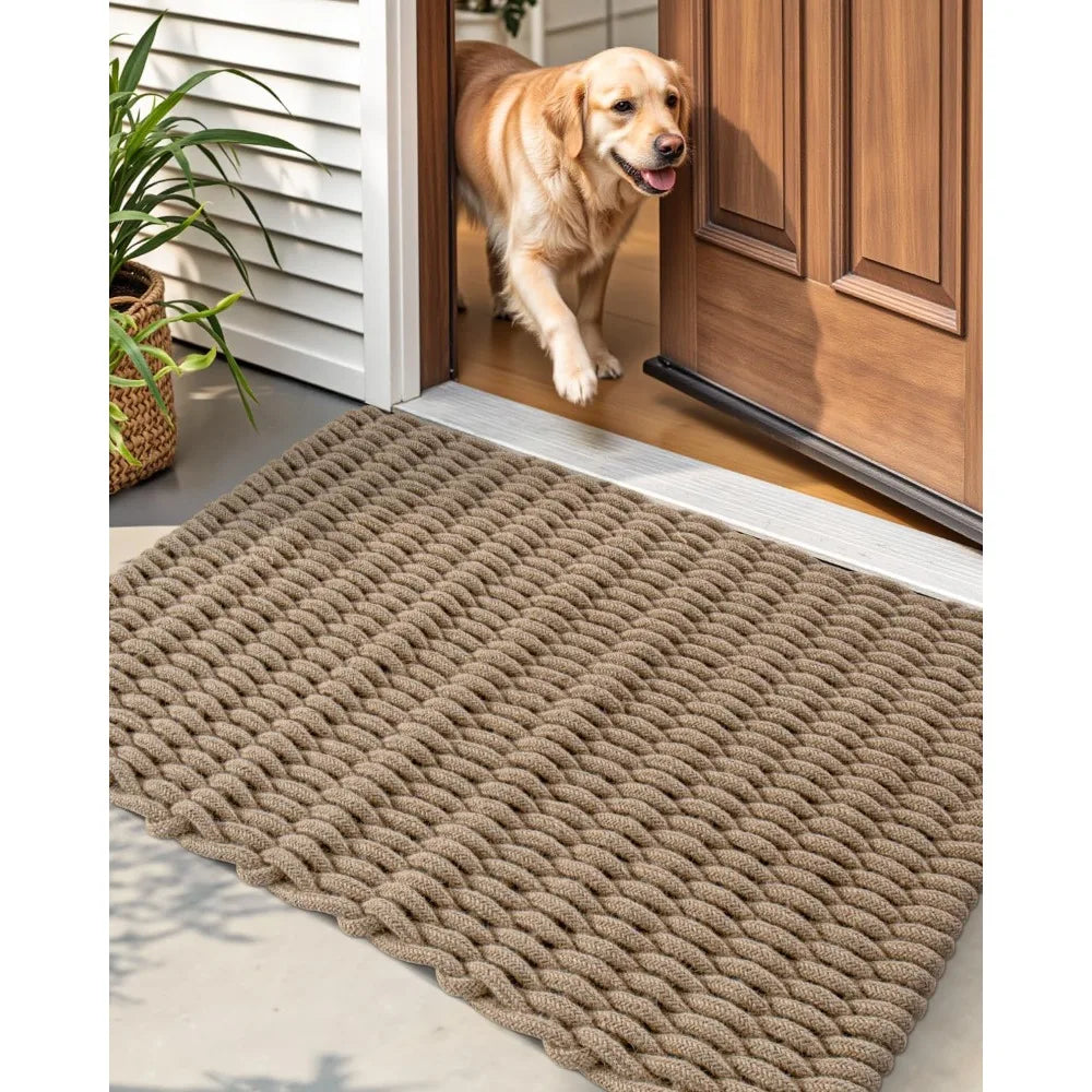Handwoven Jute Entry Mat With Natural Texture