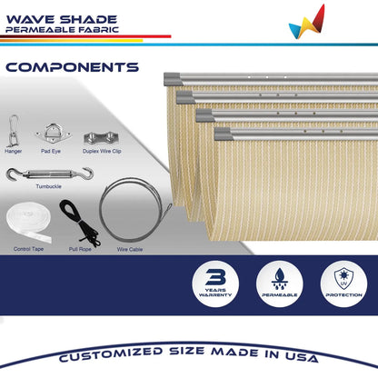 Retractable Pergola Shade Canopy (7' x 28')