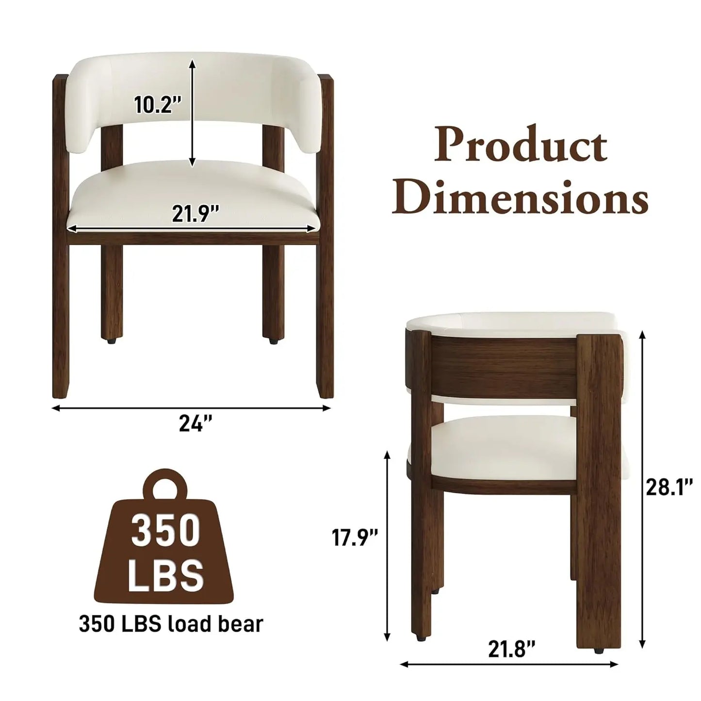 Mid-Century Modern PU Leather Dining Chairs