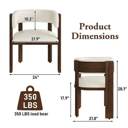 Mid-Century Modern PU Leather Dining Chairs