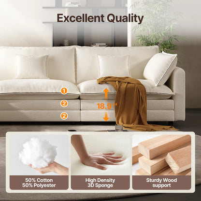 102" Modular Cloud Sectional Sofa