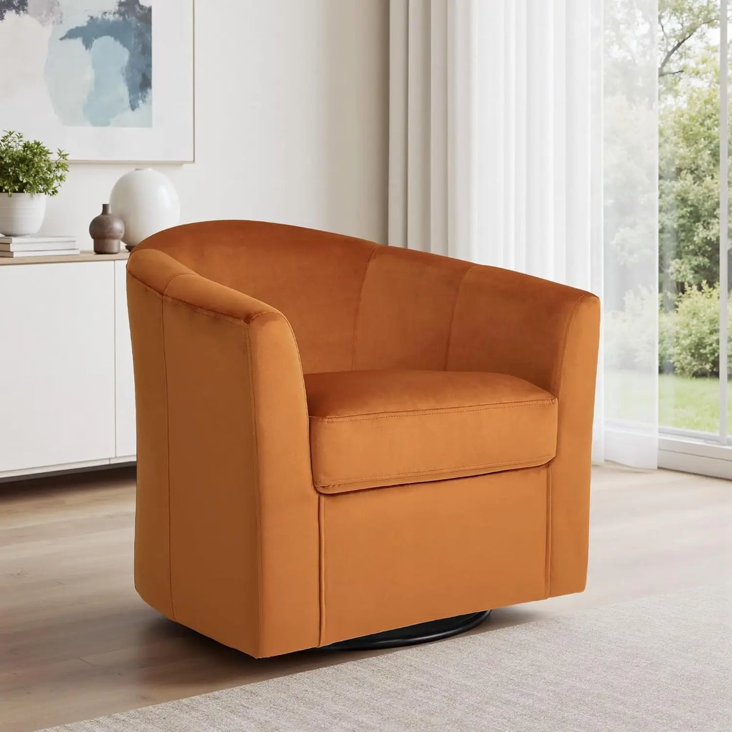 Swivel Barrel Accent Chair