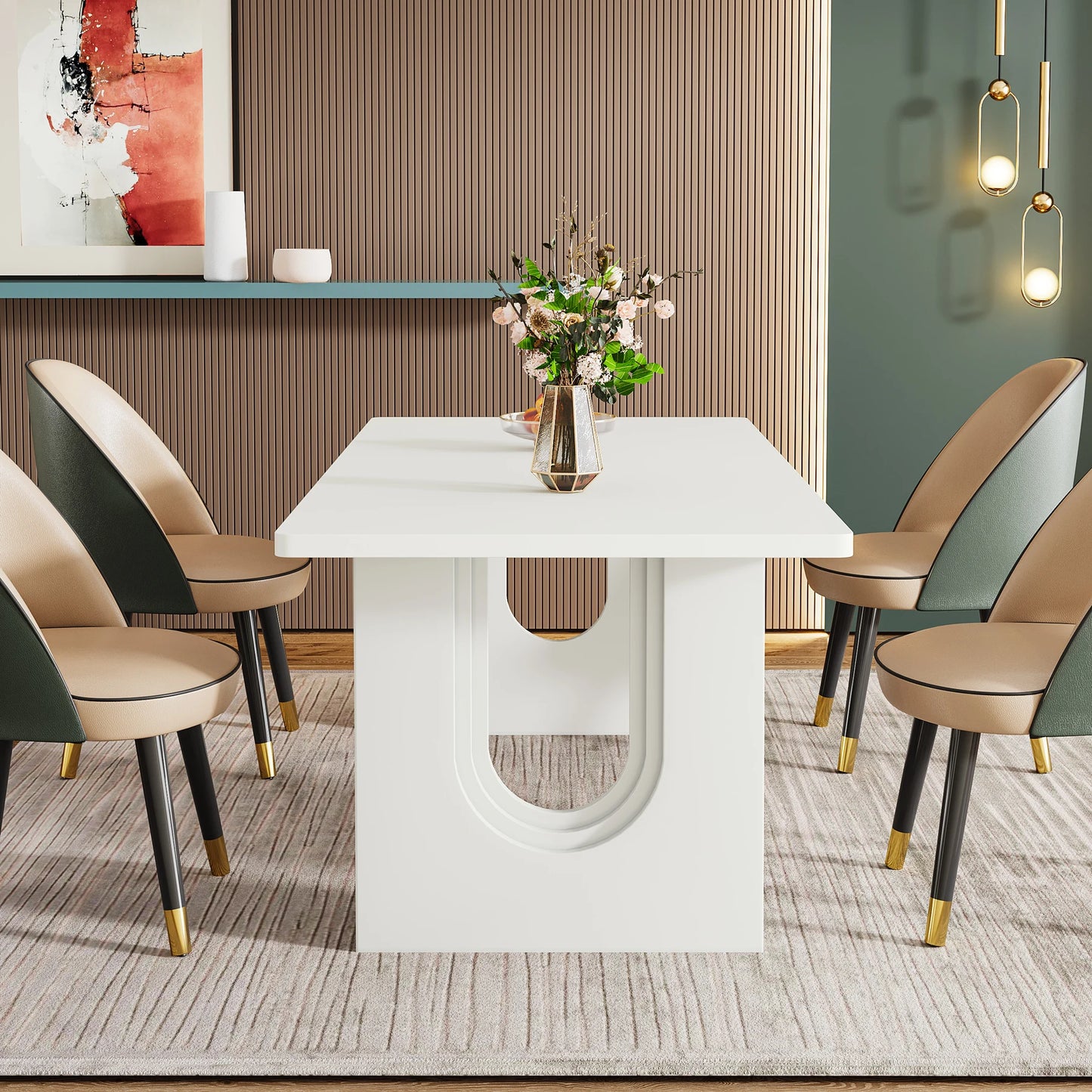 71" Modern Dining Table for 6 to 8 People