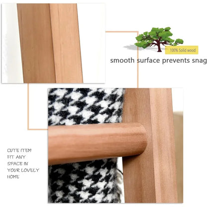 6ft Rustic Wooden Farmhouse Blanket Ladder