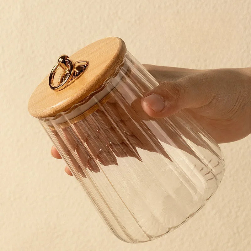 Glass Tea & Spice Storage Jars with Airtight Lids