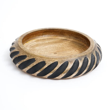 Handcrafted Mango Wood Decorative Serving Bowl