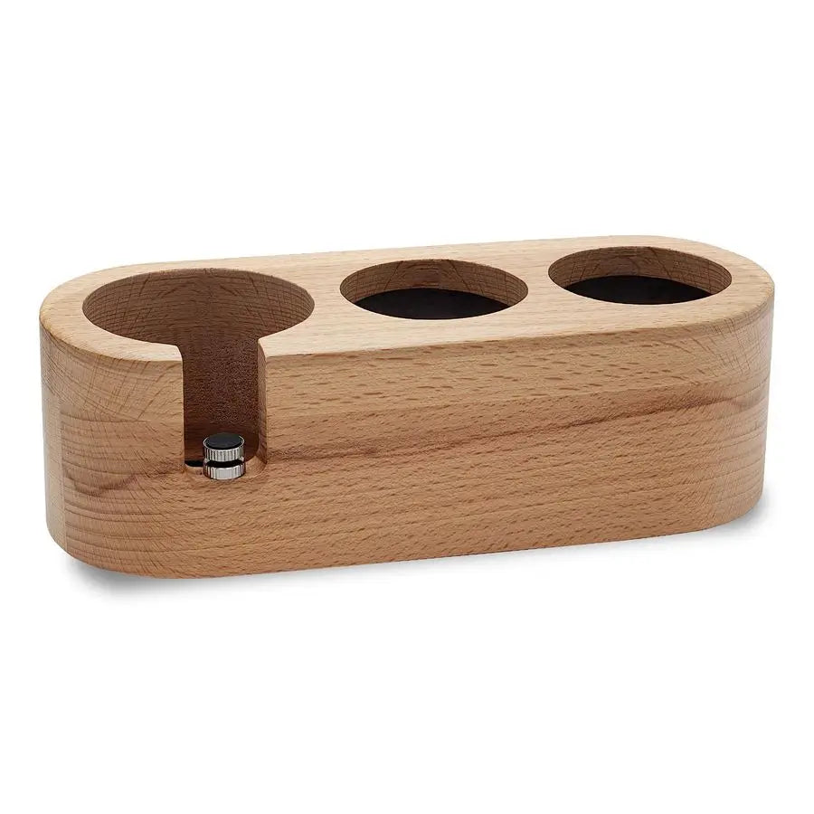 Beechwood Espresso Tamping Station with Barista Setup