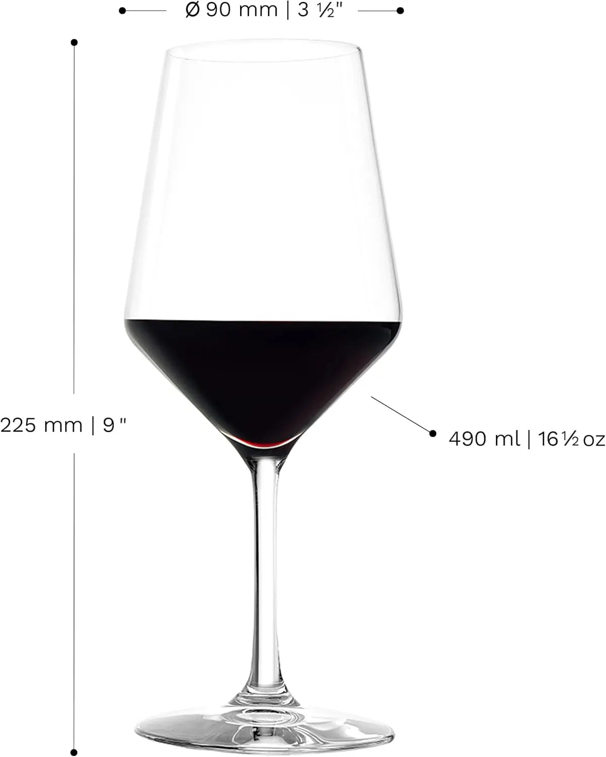 Crystal Red Wine Glasses Designed for Aroma (Set of 6)