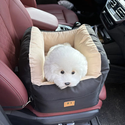 Cozy Travel Pet Car Seat With Safety Belt Design