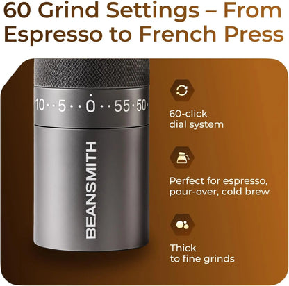Precision Manual Coffee Grinder with Adjustable Burr System