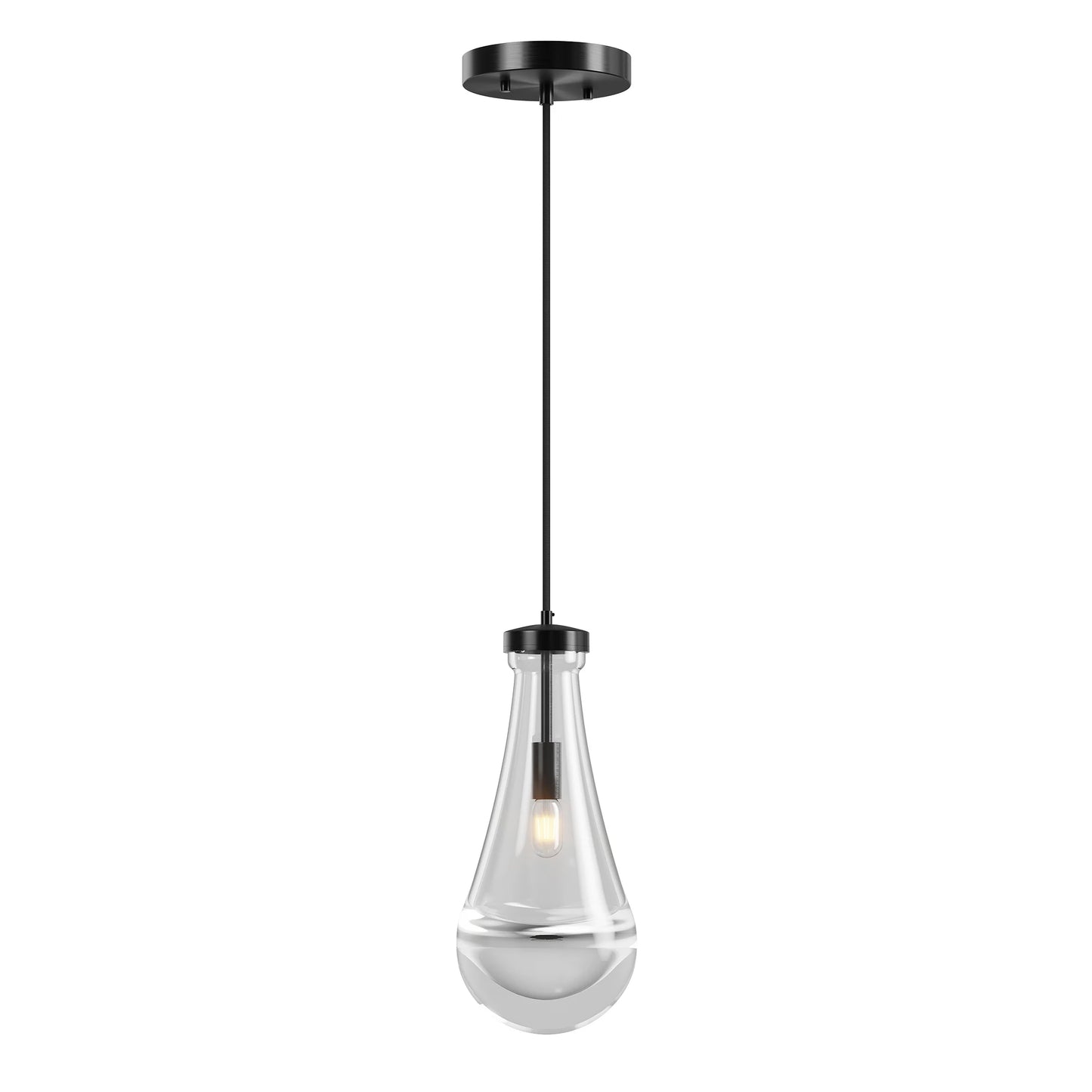 Raindrop Glass Pendant Light with Adjustable Cord