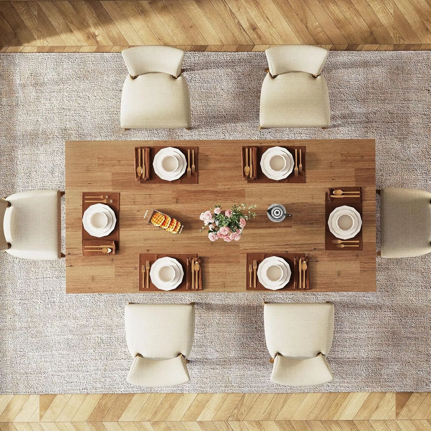 Large Tabletop Dining Table for 4-6