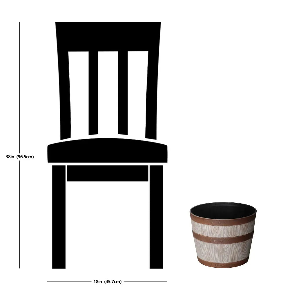 Whiskey Barrel Resin Planter
