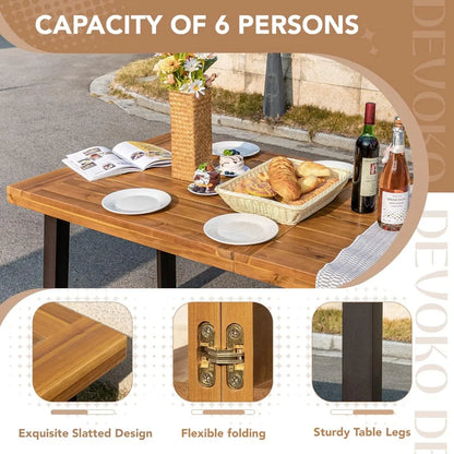 69" Solid Acacia Luxury Dining Table