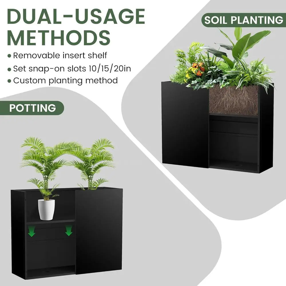 Modern Elevated Metal Planter Box