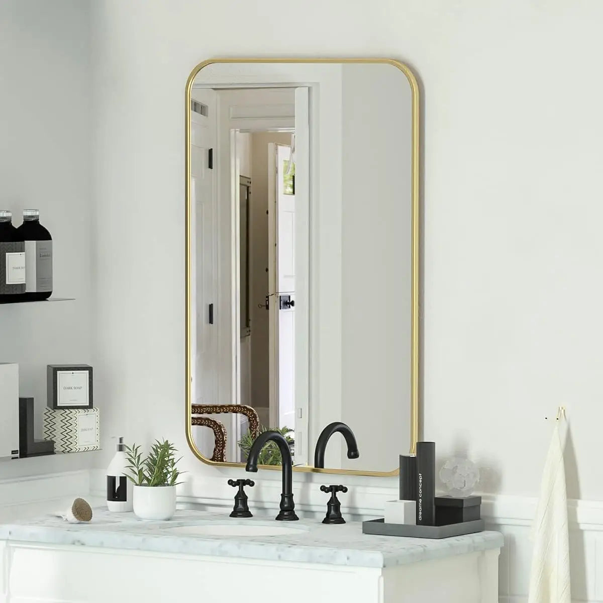 28" x 20" Rectangular Aluminum Wall Mirror