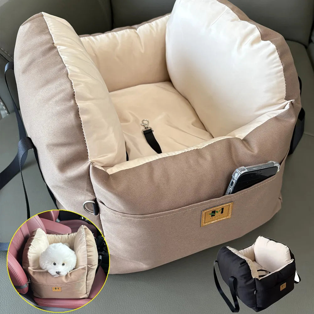 Cozy Travel Pet Car Seat With Safety Belt Design