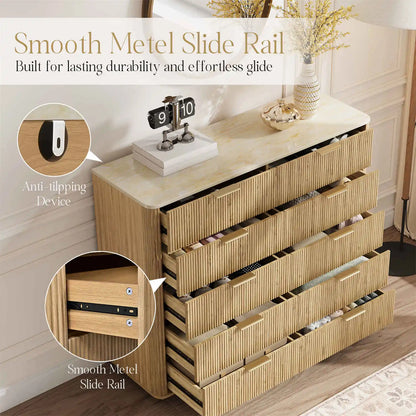 10-Drawer Mid-Century Inspired Dresser