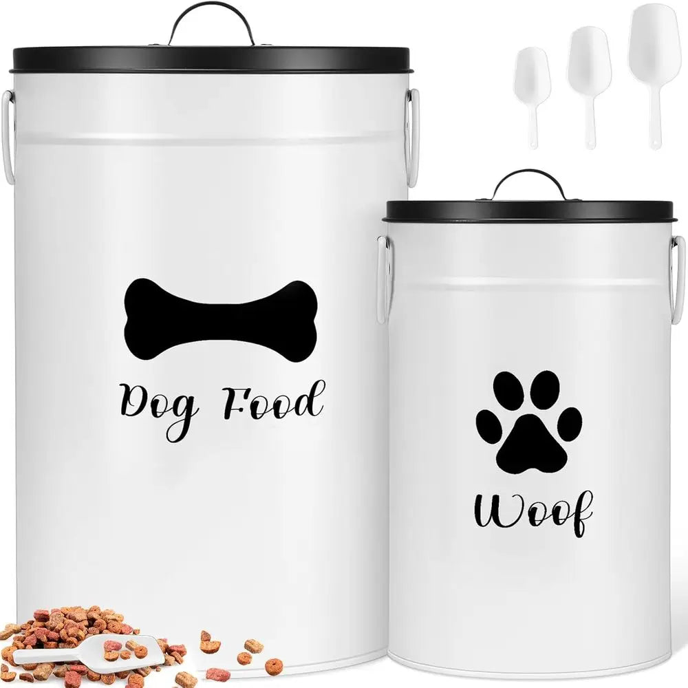Dog Food Storage Container Set with Airtight Seal Design