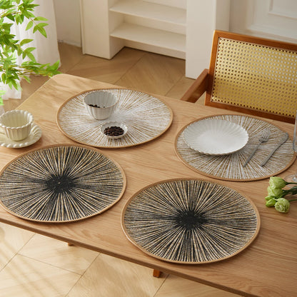 Round Burlap Macramé Placemats, Set of 2/4/6/8