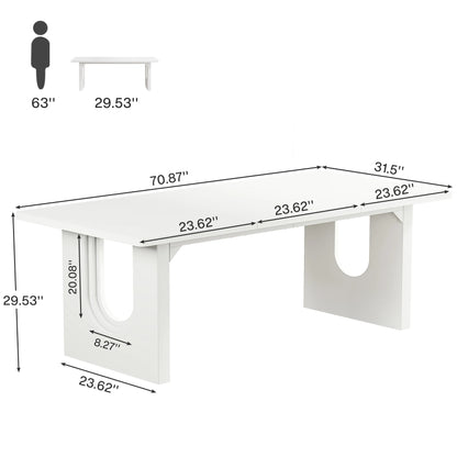 71" Modern Dining Table for 6 to 8 People