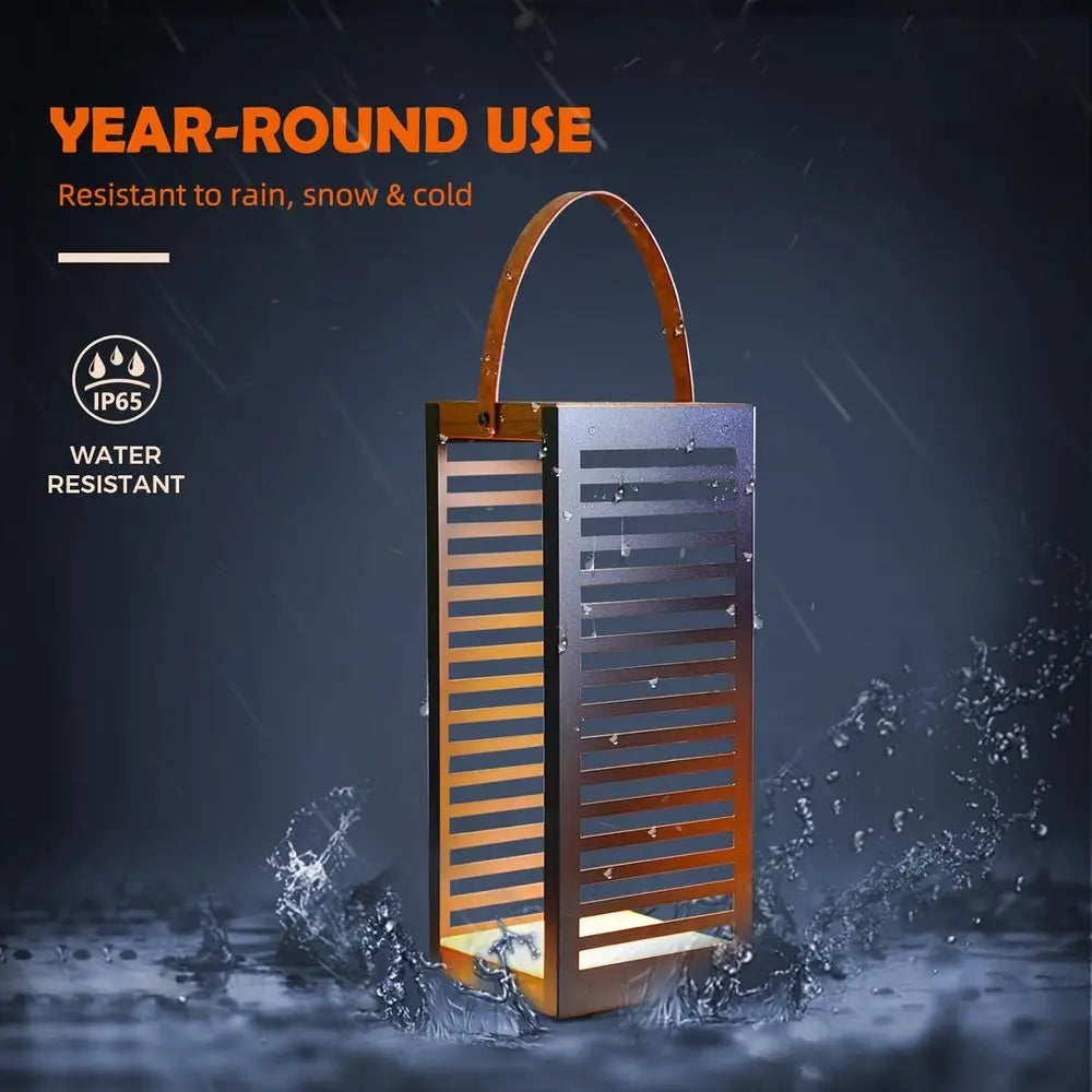 Modern Solar Floor Lantern Set