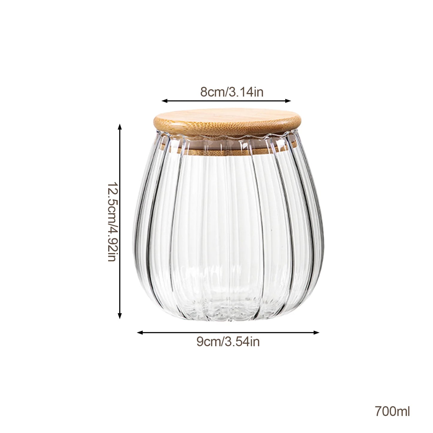 Glass Tea & Spice Storage Jars with Airtight Lids