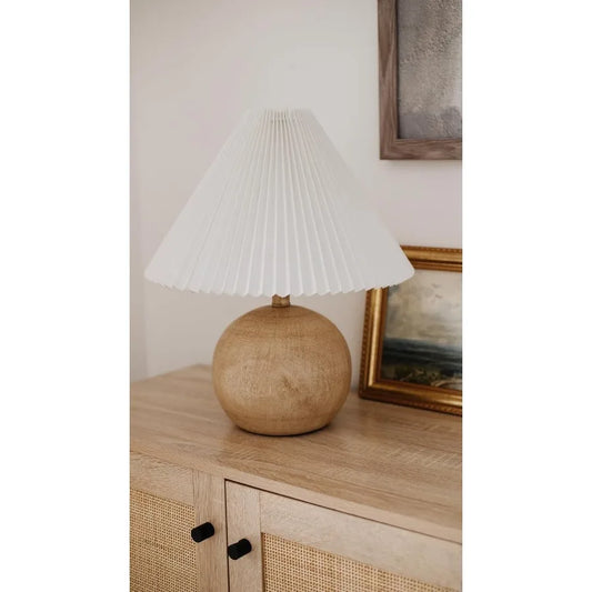 Scandinavian Pleated Shade LED Table Lamp