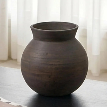 Minimalist Ceramic Vase with Sculptural Oval Form