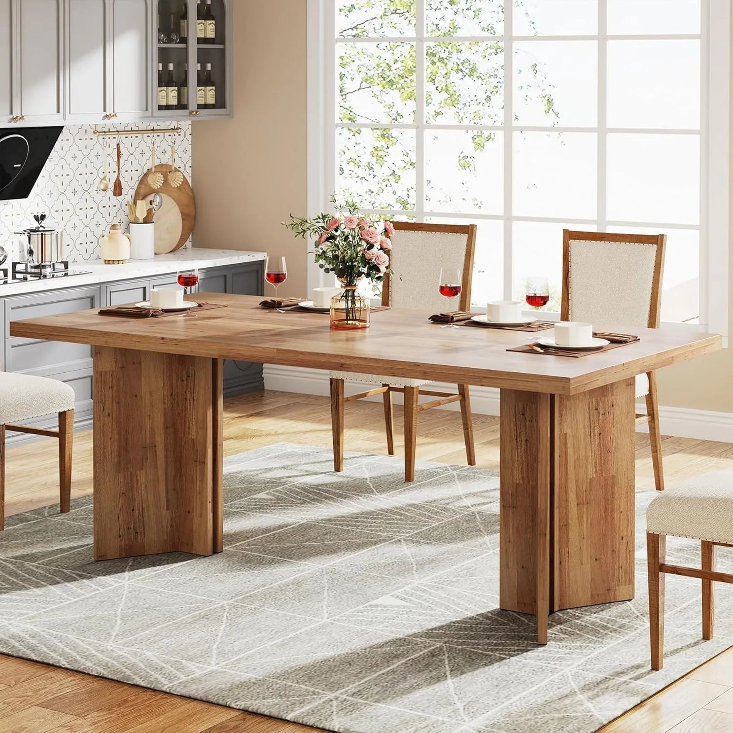 Large Tabletop Dining Table for 4-6